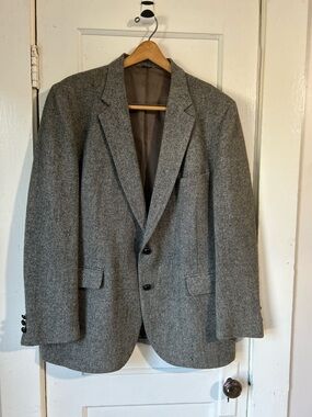 Source Unknown Gray Herringbone Men's Sport Coat